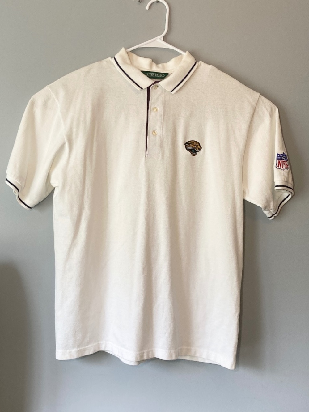 Vintage Outer Banks Jacksonville Jaguars White Polo Shirt - Men's XL
